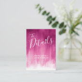 の結婚詳細ダークピンクレッドアートエンクロージャカード エンクロージャーカード (スタンド正面)