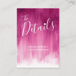 の結婚詳細ダークピンクレッドアートエンクロージャカード エンクロージャーカード