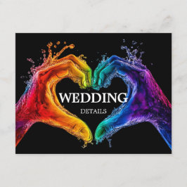🌈❤️の結婚詳細ハートのプライド結婚の エンクロージャーカード