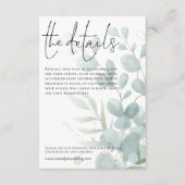 の結婚詳細ブルーユーカリ文字 エンクロージャーカード (正面)