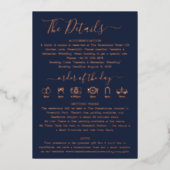 の結婚詳細ミッドナイトブルー海軍ホイ実在ル 箔シーズンカード (正面)