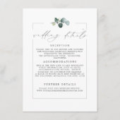 の結婚詳細ユーカリ緑のカモダンード エンクロージャーカード (正面)