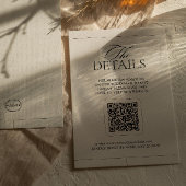 の結婚詳細ヴィンテージラベルQR-Code & Website エンクロージャーカード