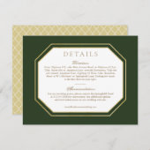 の結婚詳細向けカード*ゴールデン開花* 出欠カード (正面/裏面)