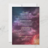 の結婚詳細囲い星星星雲コンステレーション 招待状 (裏面)