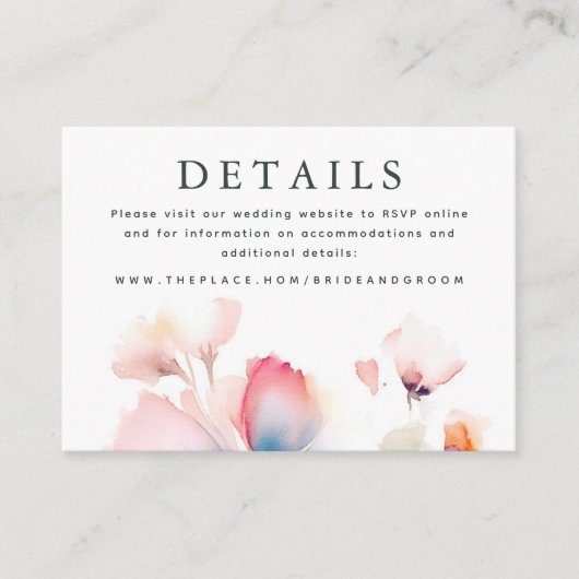 の結婚詳細小型エンクロージャカード エンクロージャーカード (正面)