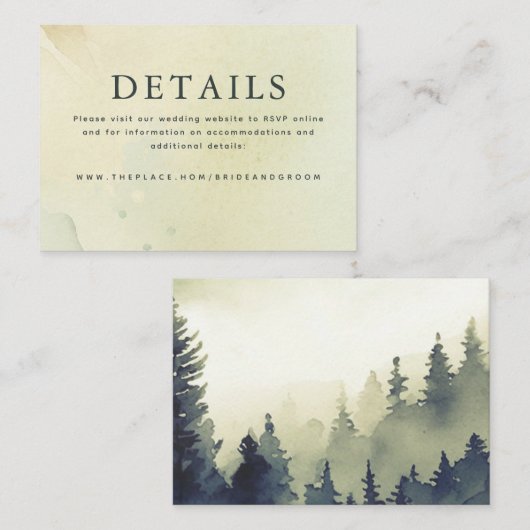 の結婚詳細小型エンクロージャカード エンクロージャーカード (正面/裏面)