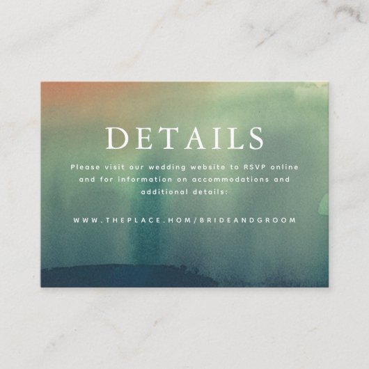 の結婚詳細小型エンクロージャカード エンクロージャーカード (正面)