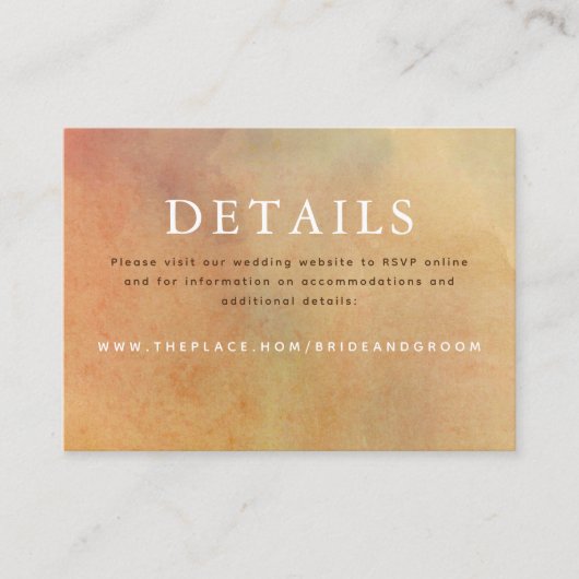 の結婚詳細小型エンクロージャカード エンクロージャーカード (正面)