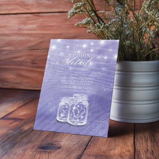 の結婚詳細情報メイソンjar文字列ライト エンクロージャーカード