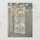 の結婚詳細情報メイソンjar文字列ライト エンクロージャーカード (裏面)