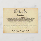 の結婚詳細挿入カード | ヴィンテージアンティーク エンクロージャーカード (正面)