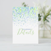 の結婚詳細青い緑のカスケードエンクロージャカード エンクロージャーカード (スタンド正面)