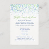 の結婚詳細青い緑のカスケードエンクロージャカード エンクロージャーカード (裏面)