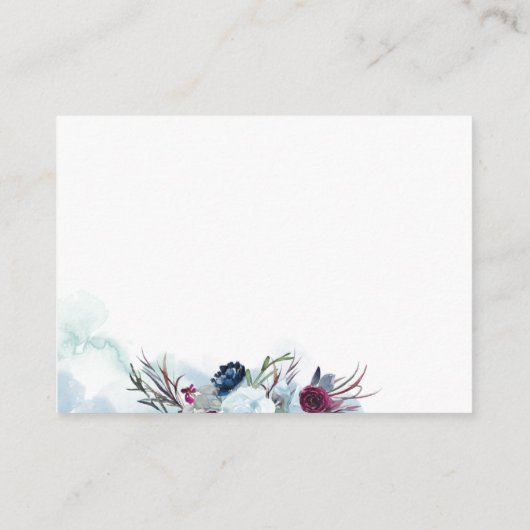 の結婚詳細/ウェブサイトベリーとブルーフローラ エンクロージャーカード (裏面)