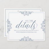 の結婚詳細 |ナディネ（ほこりっぽい青） エンクロージャーカード (正面/裏面)