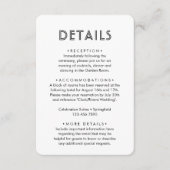 の結婚詳細・フォト&デコスタイリッシュタイポグラフィ エンクロージャーカード (正面)