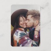 の結婚詳細・写真とタイプライターのタイポグラフィ エンクロージャーカード (裏面)