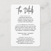 の結婚詳細・写真とモダントレンディー・スクリプト エンクロージャーカード (正面)