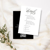 の結婚詳細QRコード白黒タイムライン エンクロージャーカード