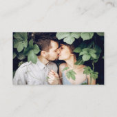 の結婚詳細QR写真ユーカリ緑 エンクロージャーカード (裏面)