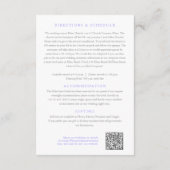 の結婚詳細QR結婚紫ポテトつる植物 エンクロージャーカード (裏面)