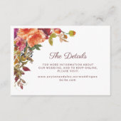 の結婚詳細RSVP Webサイトあなたのテキスト エンクロージャーカード (正面)