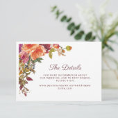 の結婚詳細RSVP Webサイトあなたのテキスト エンクロージャーカード (スタンド正面)