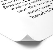 の結婚誓いは後も幸せに黒のアンパサンド ポスター (角)