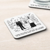 の結婚誓いジョークの牧師で花婿 コースター (左側)