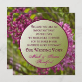 の結婚誓い招待状の更新 – Lilacs/glass 招待状 (正面/裏面)