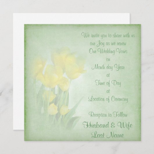 の結婚誓い 招待状 (正面/裏面)