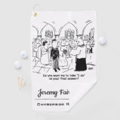 の結婚誓い – 私は最終的な答えとしておもしろい行う ゴルフタオル (インサイチュ)