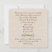 の結婚誓の再燃セピアデイジー 招待状 (裏面)