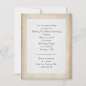 の結婚誓の更新ハート花 招待状 (裏面)