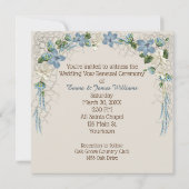 の結婚誓の更新ビーチスナップショット 招待状 (裏面)