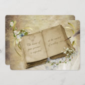 の結婚誓の更新ヴィンテージ 招待状 (正面/裏面)