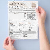 の結婚誕生日ベーカリーケーキ注文型枠 チラシ (手)