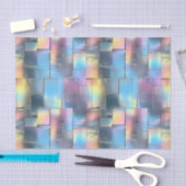 の結婚誕生日切り離し虹色ジオメトリ6 薄葉紙 (クラフト)