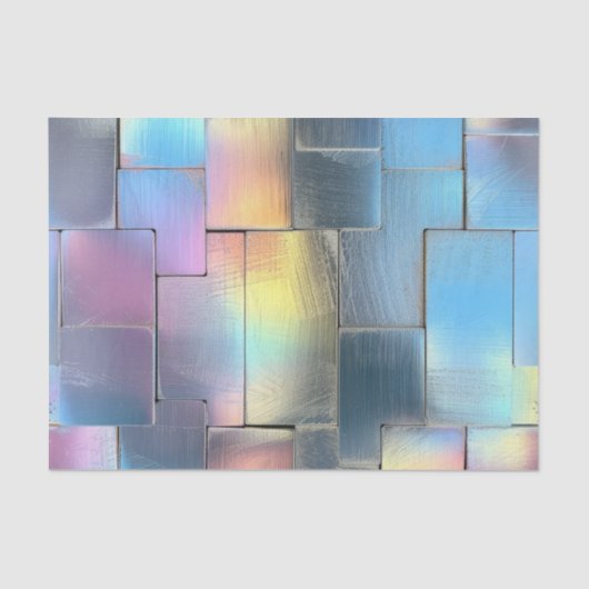 の結婚誕生日切り離し虹色ジオメトリ7 薄葉紙 (正面)