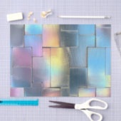 の結婚誕生日切り離し虹色ジオメトリ7 薄葉紙 (クラフト)