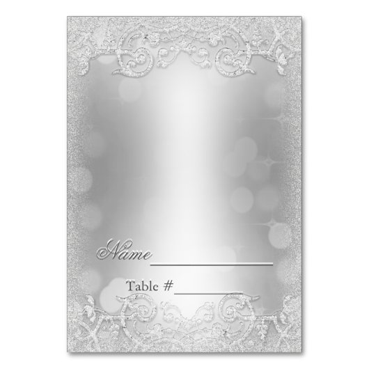 の結婚護衛カードのシルバーが後で記入 テーブルナンバー (正面)