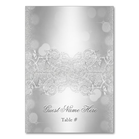 の結婚護衛カード・シルバー テーブルナンバー (正面)