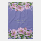 の結婚贈り物カップルの花束の背景 キッチンタオル (縦)
