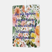 の結婚贈り物引用文が新しい贈り物を望ん結婚だ メタルオーナメント (正面左)