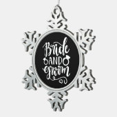 の結婚贈り物 スノーフレークピューターオーナメント (右)