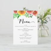 の結婚赤面ピンクのフローラエレガント水色 メニュー (スタンド正面)
