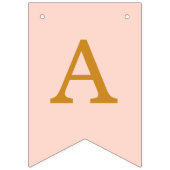 の結婚赤面ピンクゴールデン新郎新婦の名前シンプル バンティングフラッグ (第2の旗)