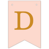 の結婚赤面ピンクゴールデン新郎新婦の名前シンプル バンティングフラッグ (第1の旗)