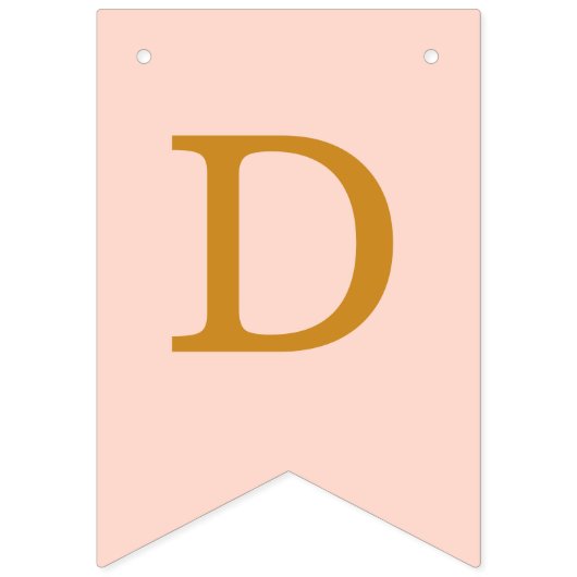 の結婚赤面ピンクゴールデン新郎新婦の名前シンプル バンティングフラッグ (第1の旗)